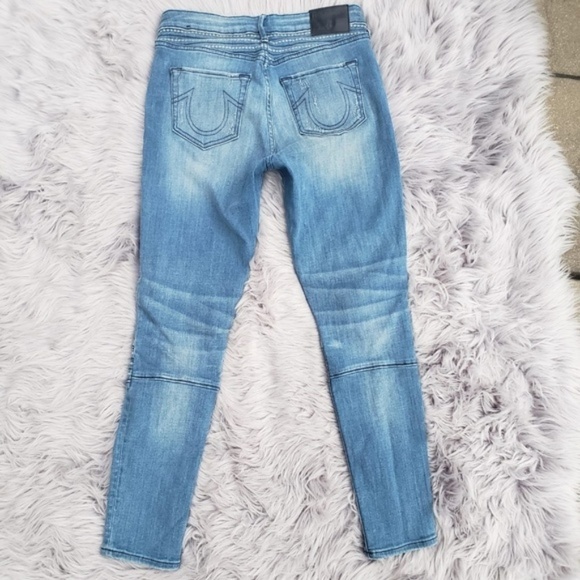 TRUE RELIGION HALLE mid rise super skinny jeans 27 - Picture 3 of 8